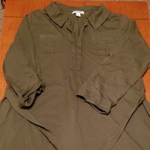 Old Navy Olive Green tie waist collar dress